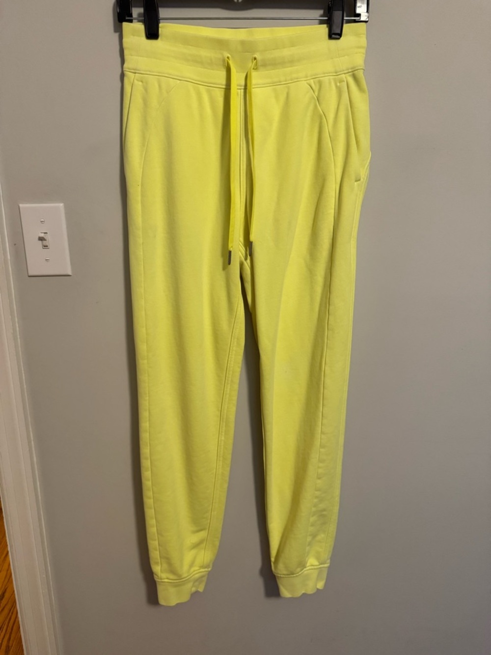 Lululemon Neon Yellow Drawstring Joggers